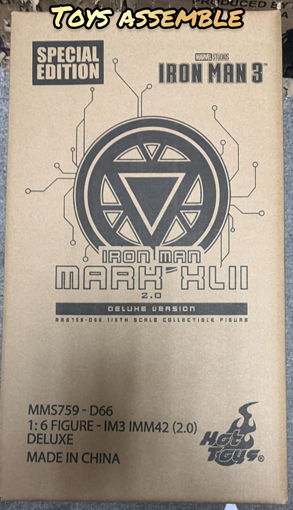 READY🔥Hot Toys MMS759D66B Marvel Ironman 3 Ironman Mark 42 (2.0) 1/6 Scale Collectible Figure (Deluxe Version) Special Edition