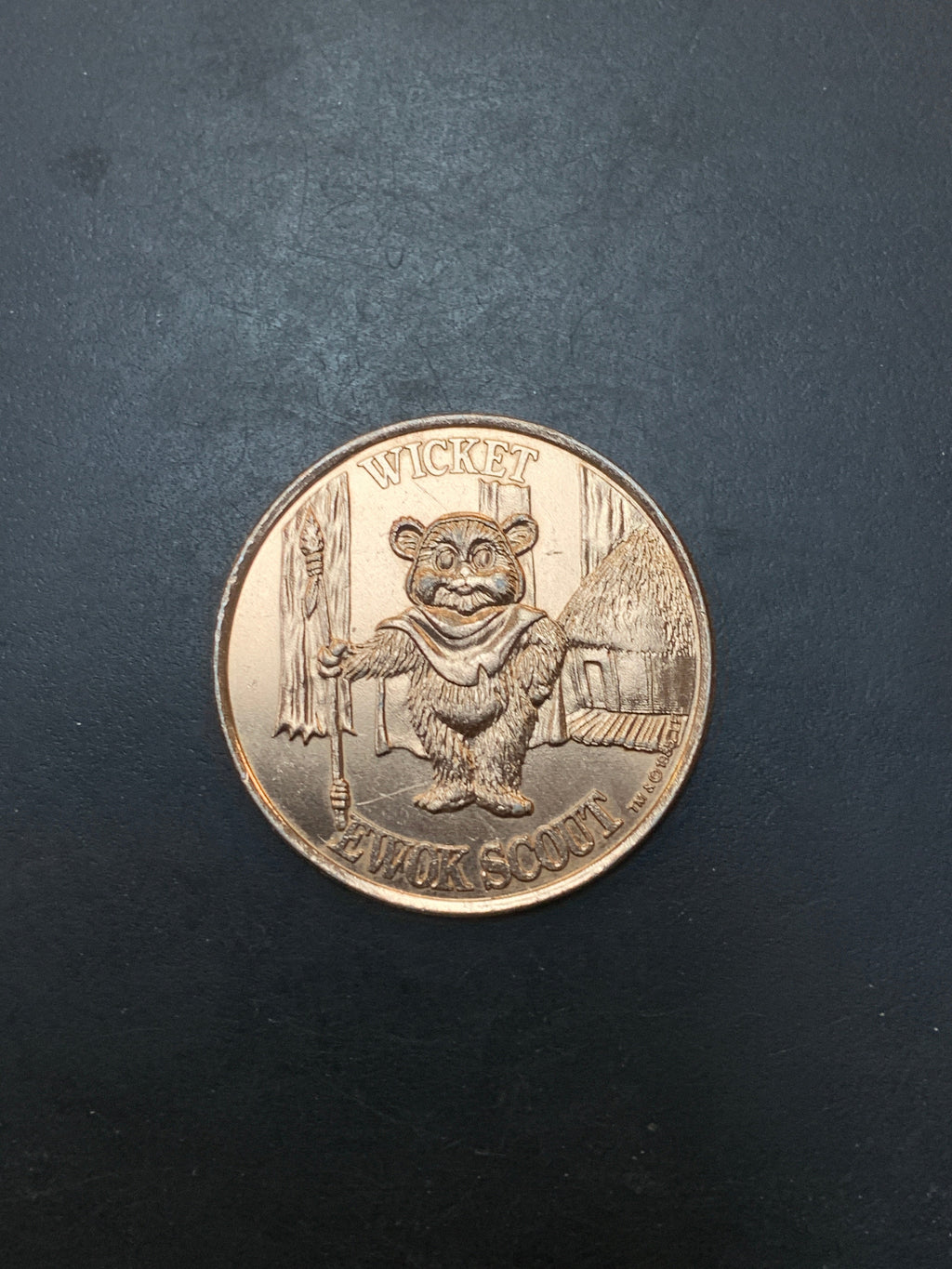 Cartoon Wicket Gold Coin 7186 (Vintage Star Wars, Kenner)