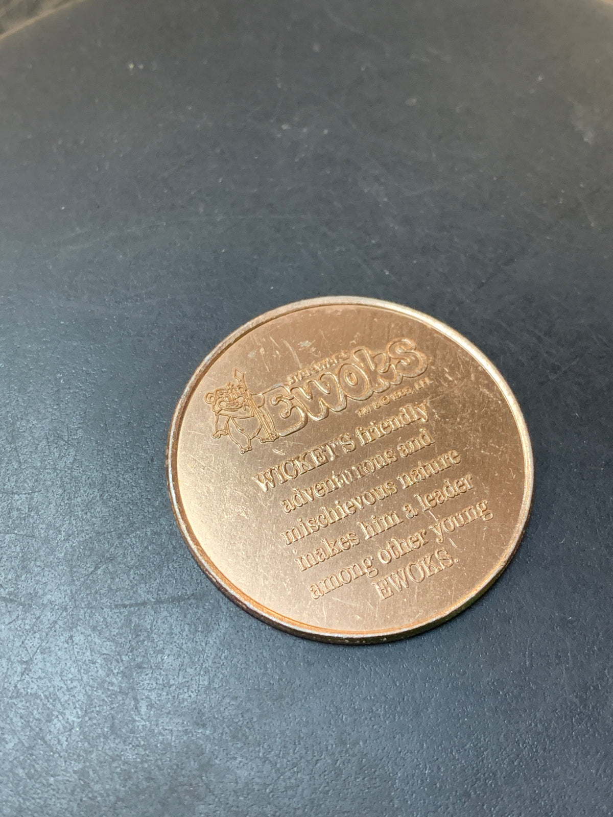 Cartoon Wicket Gold Coin 7186 (Vintage Star Wars, Kenner)