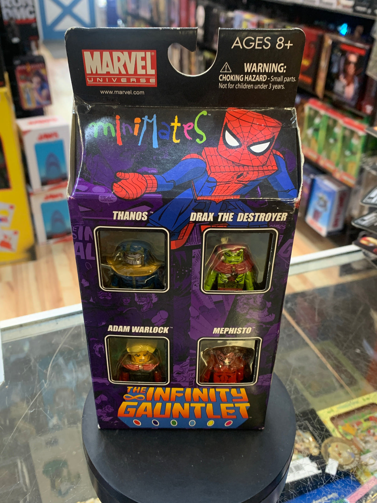 Infinity Gauntlet: Thanos Drax Warlock Mephisto (Marvel Minimates, Diamond Select) SEALED