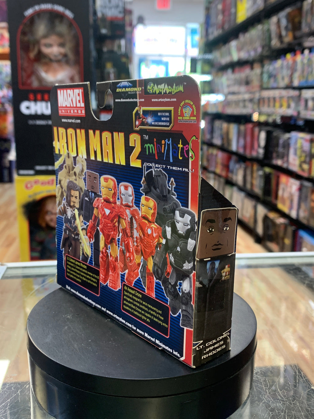 Lt James Rhodes & Air Assault Drone (Marvel Minimates, Diamond Select) SEALED