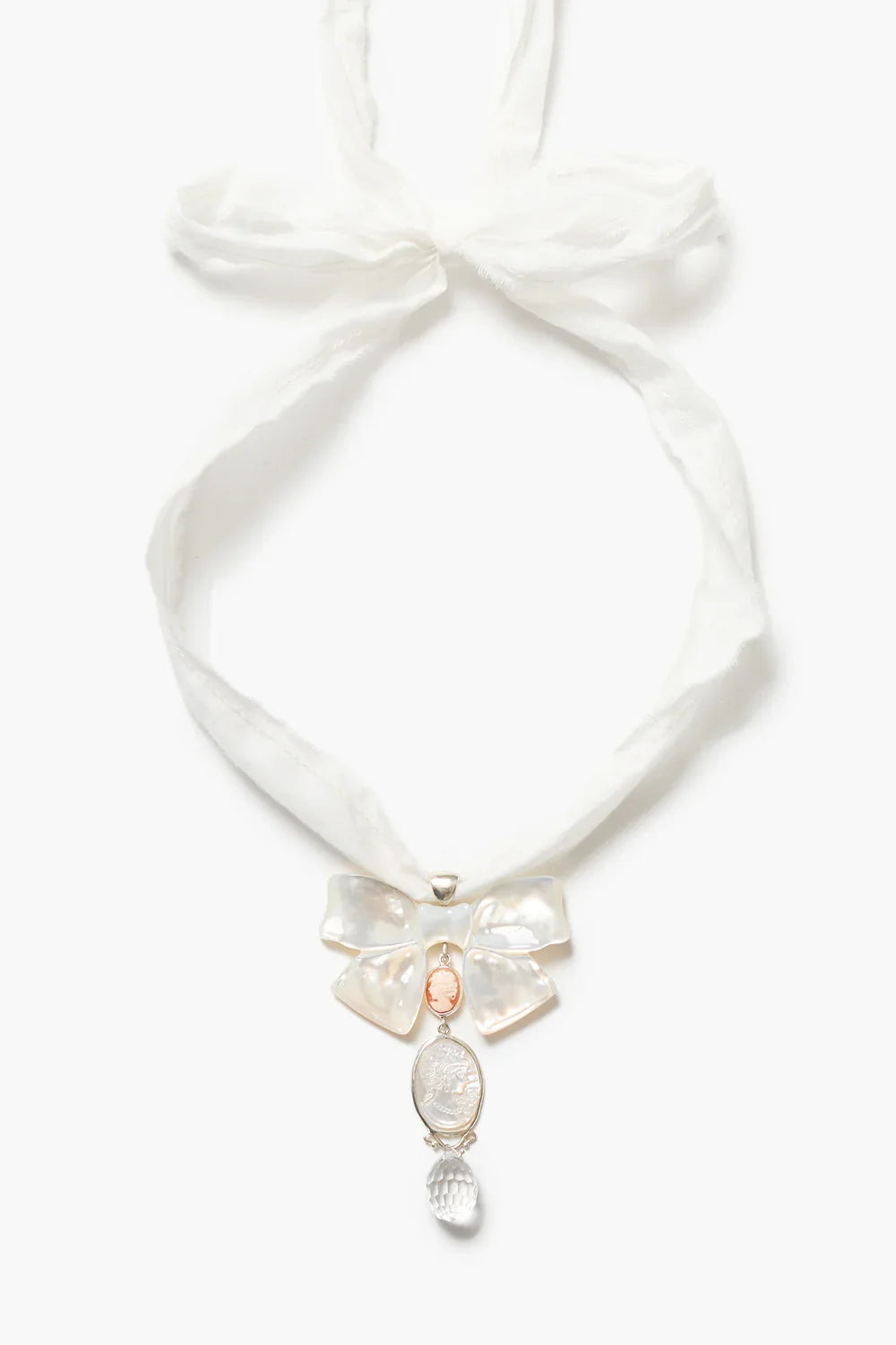 Chan Luu Big Bow Ribbon Necklace