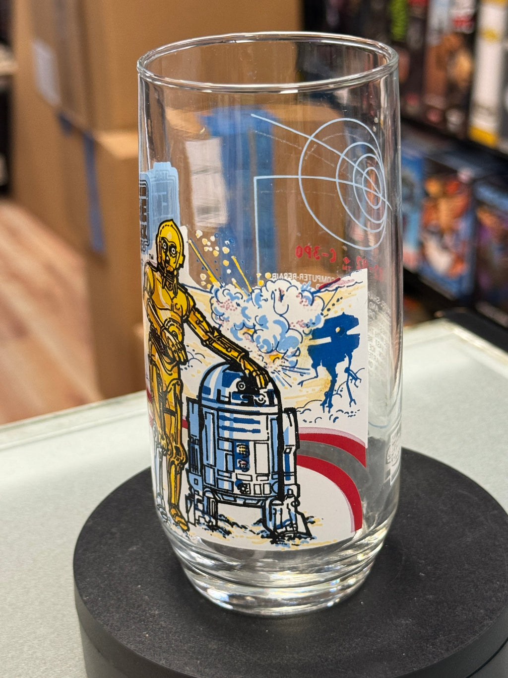 Empire Strikes Back R2-D2 & C-3PO Glass Cup (Vintage Star Wars, Happy Meal Glasses)