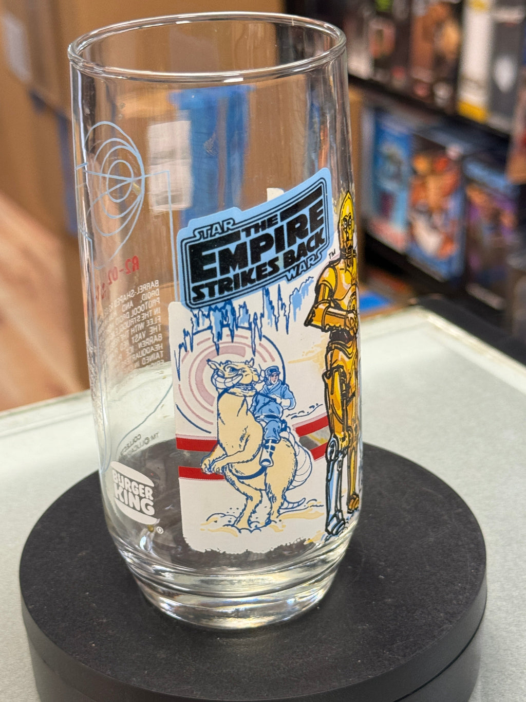 Empire Strikes Back R2-D2 & C-3PO Glass Cup (Vintage Star Wars, Happy Meal Glasses)
