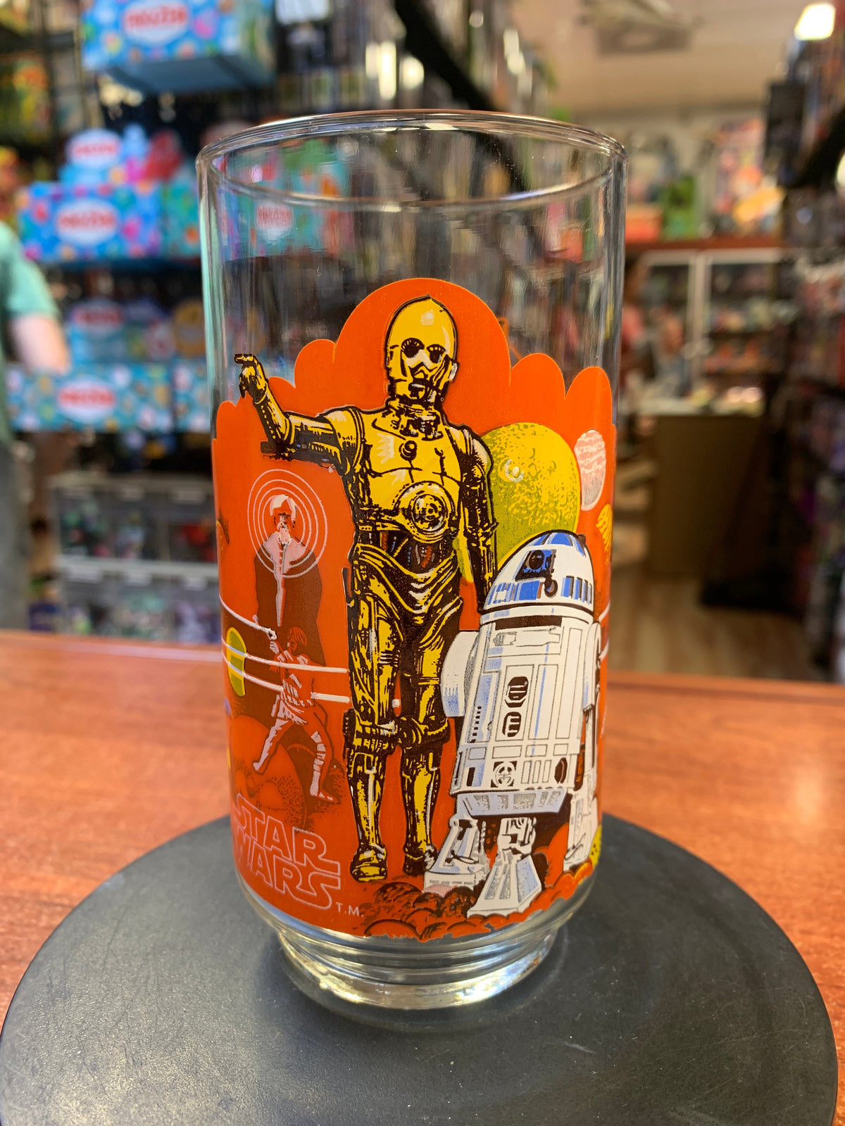 R2-D2 & C-3PO Glass Cup (Vintage Star Wars, Burger King)