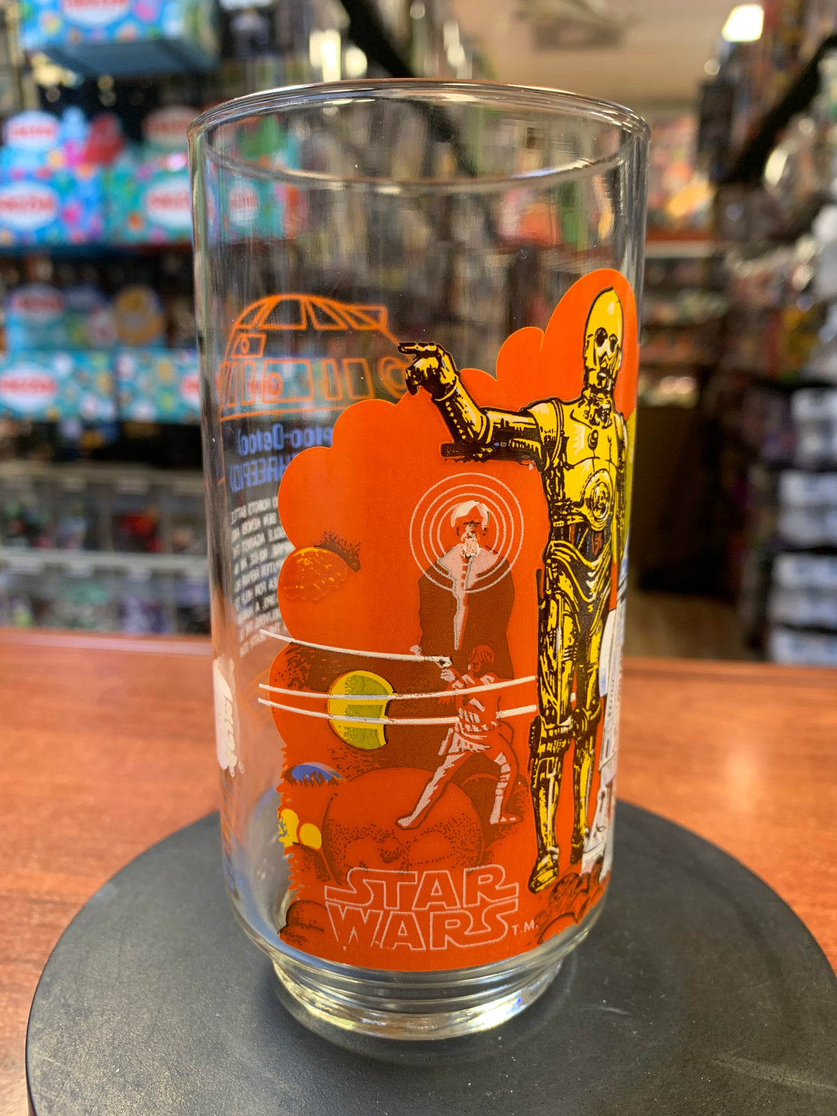 R2-D2 & C-3PO Glass Cup (Vintage Star Wars, Burger King)