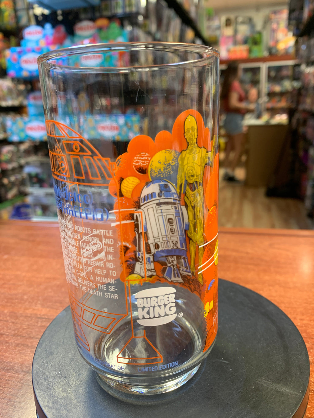 R2-D2 & C-3PO Glass Cup (Vintage Star Wars, Burger King)