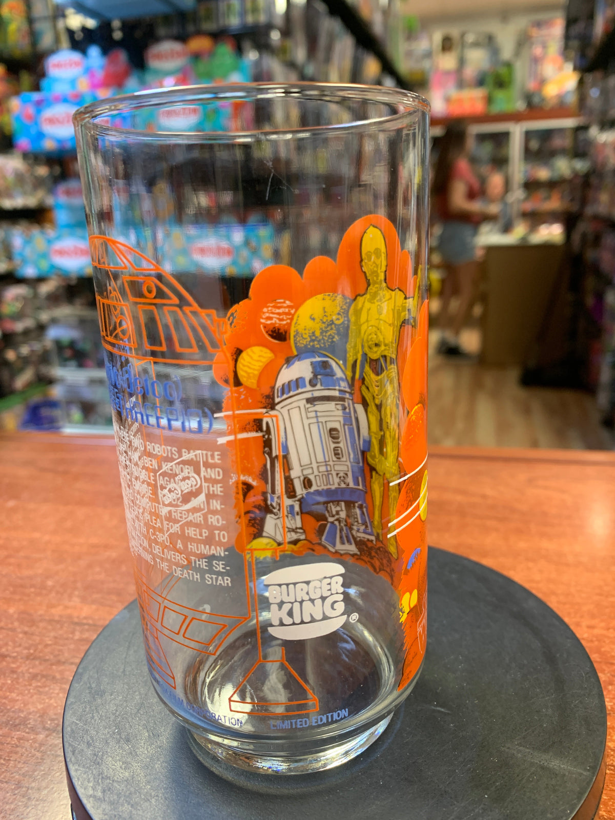 R2-D2 & C-3PO Glass Cup (Vintage Star Wars, Burger King)