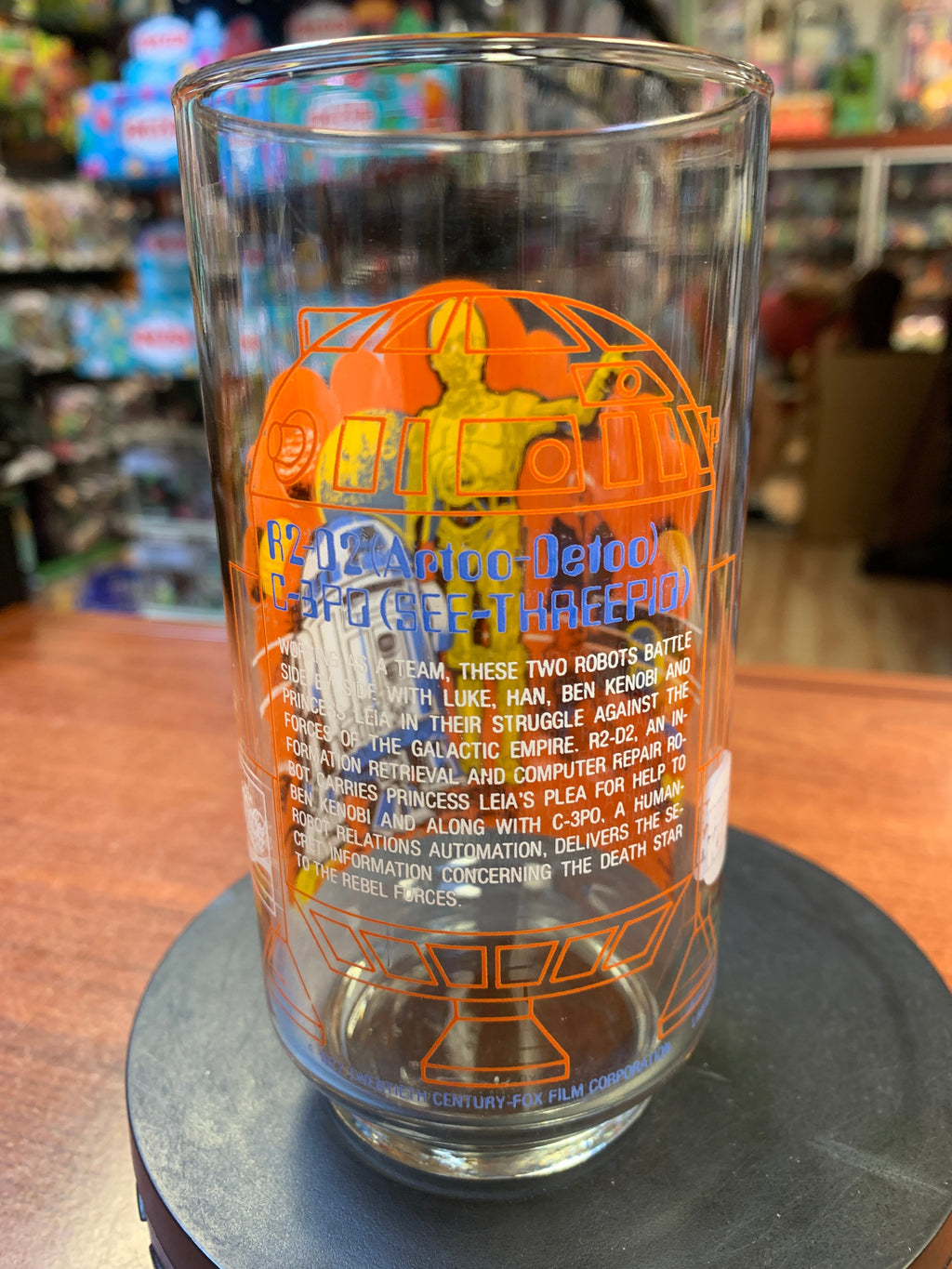 R2-D2 & C-3PO Glass Cup (Vintage Star Wars, Burger King)