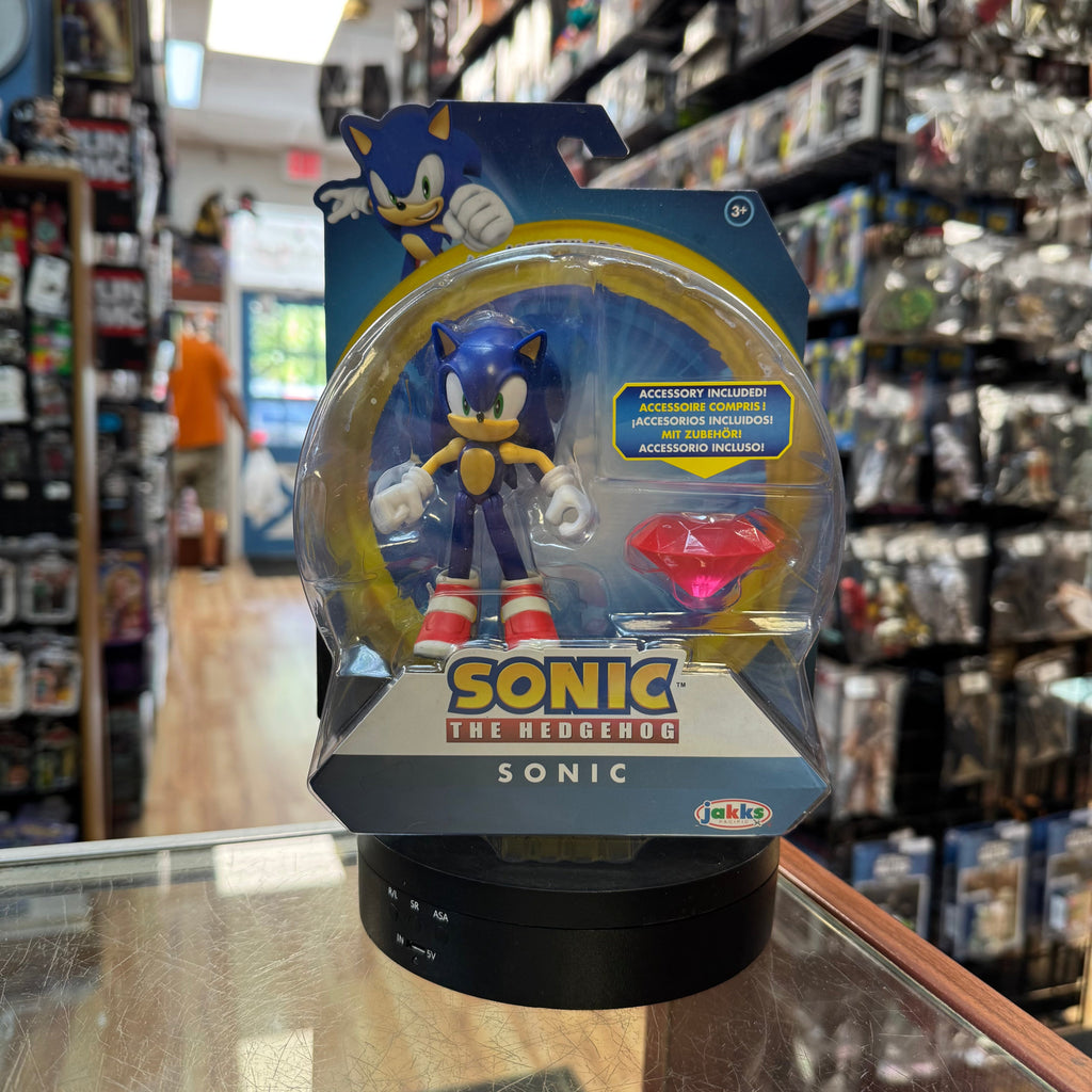 Sonic With Red Chaos Emerald (Sonic The Hedgehog, Jakks Pacific) **SEALED**