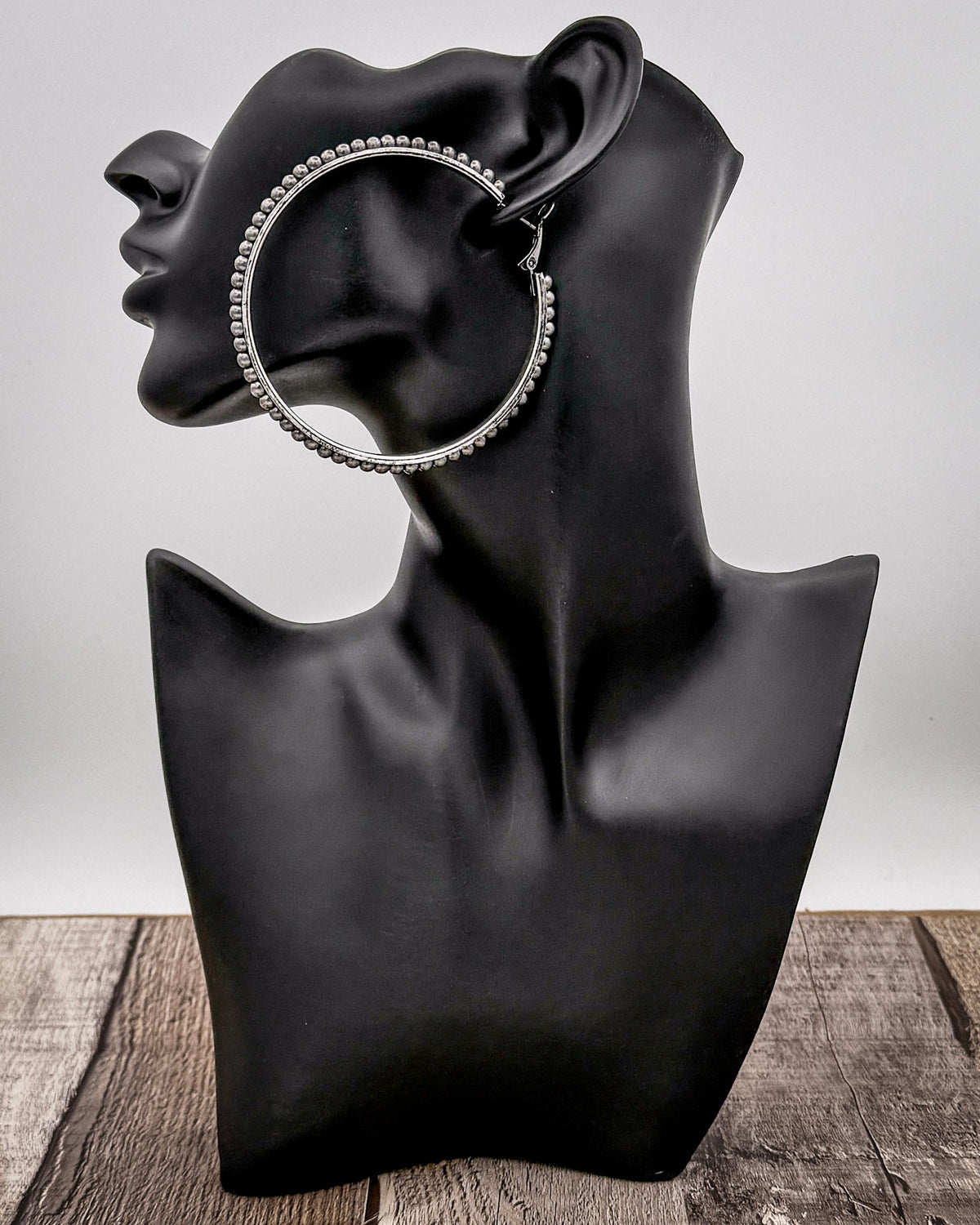 Harper Pearl Fashion Hoop Earrings in Silver