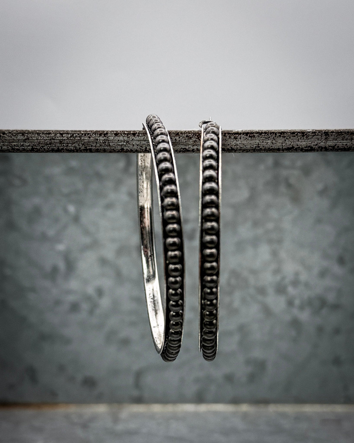 Harper Pearl Fashion Hoop Earrings in Silver
