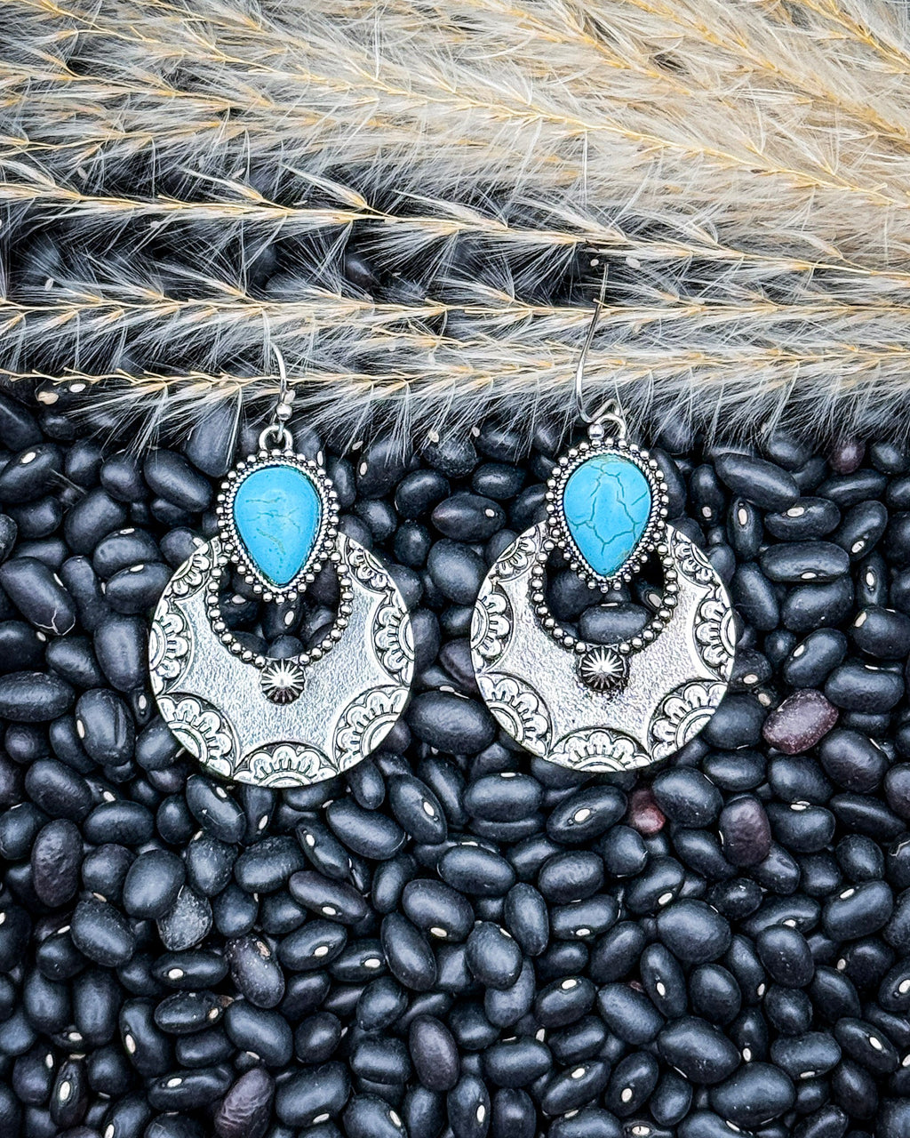 Crescent Bloom Dangle Fashion Earrings