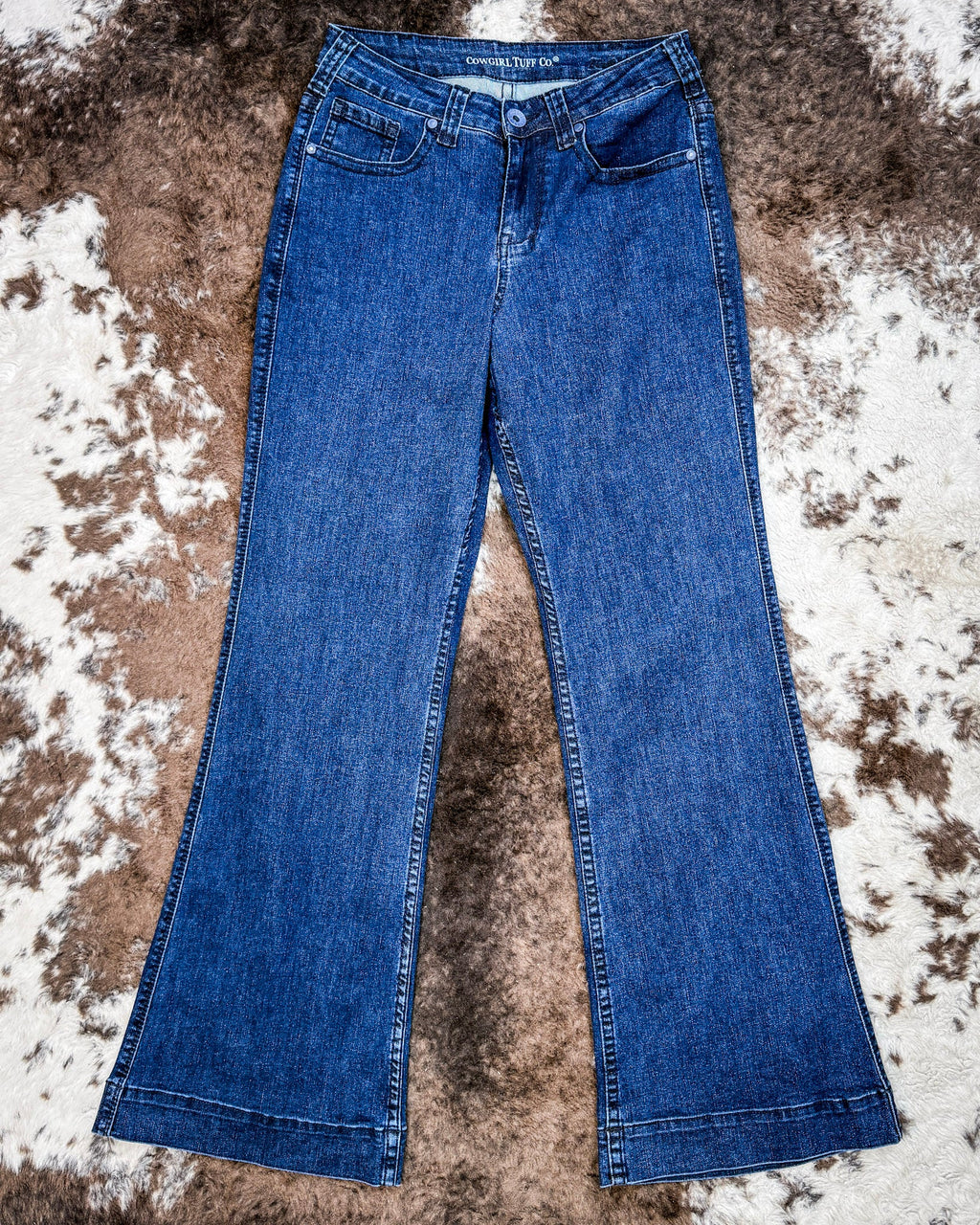 Dark Wide Leg Trouser Jeans by Cowgirl Tuff