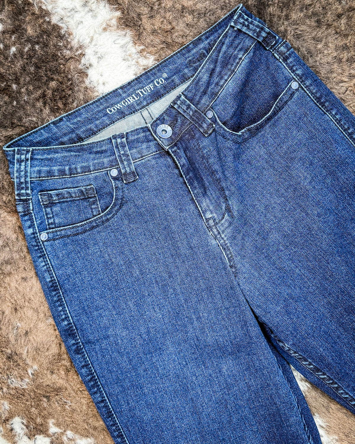 Dark Wide Leg Trouser Jeans by Cowgirl Tuff