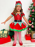 Believe In Your Elf Sparkle Tutu Dress with Hat