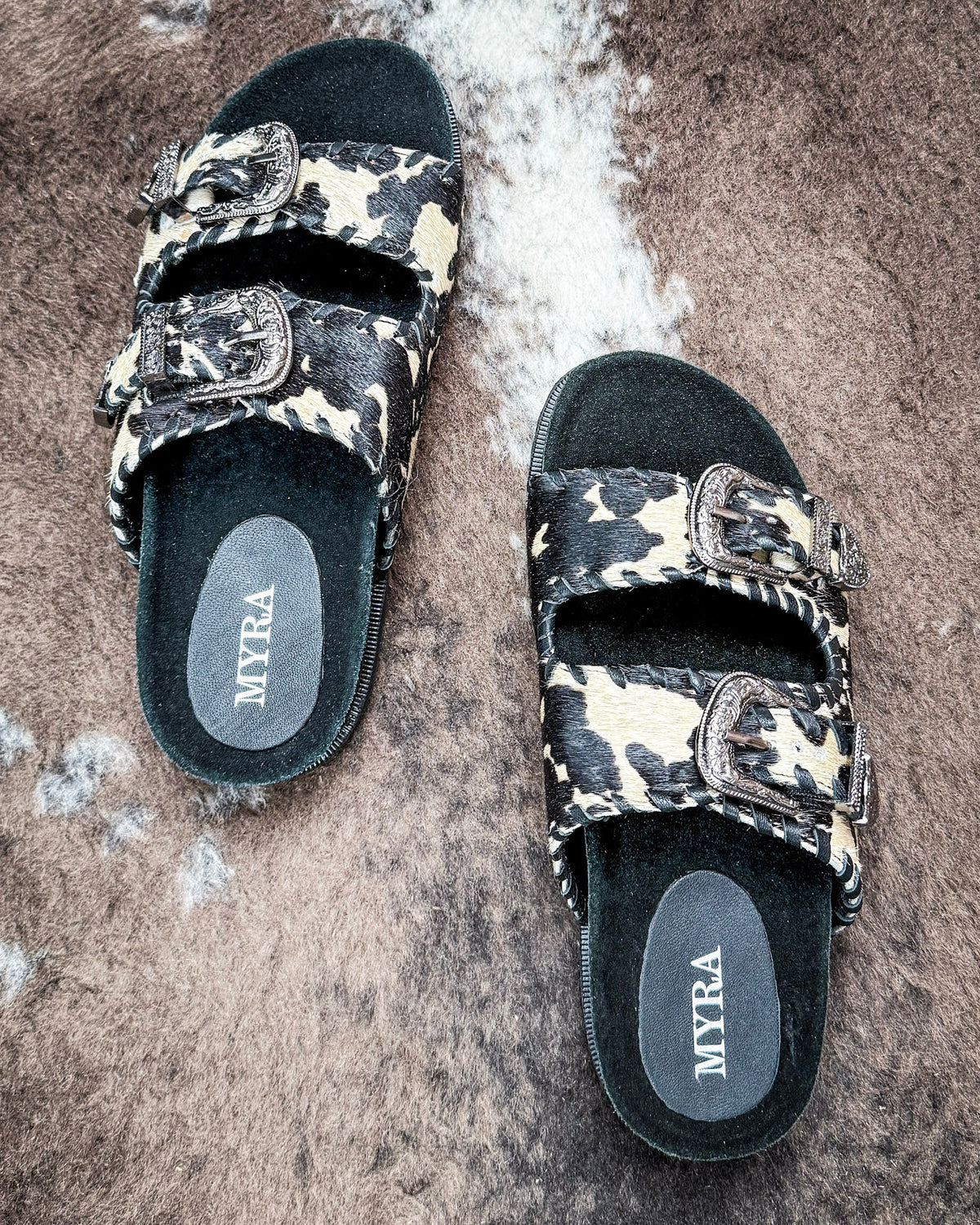 Coyote Crest Western Hand-Tooled Sandals by Myra Bag