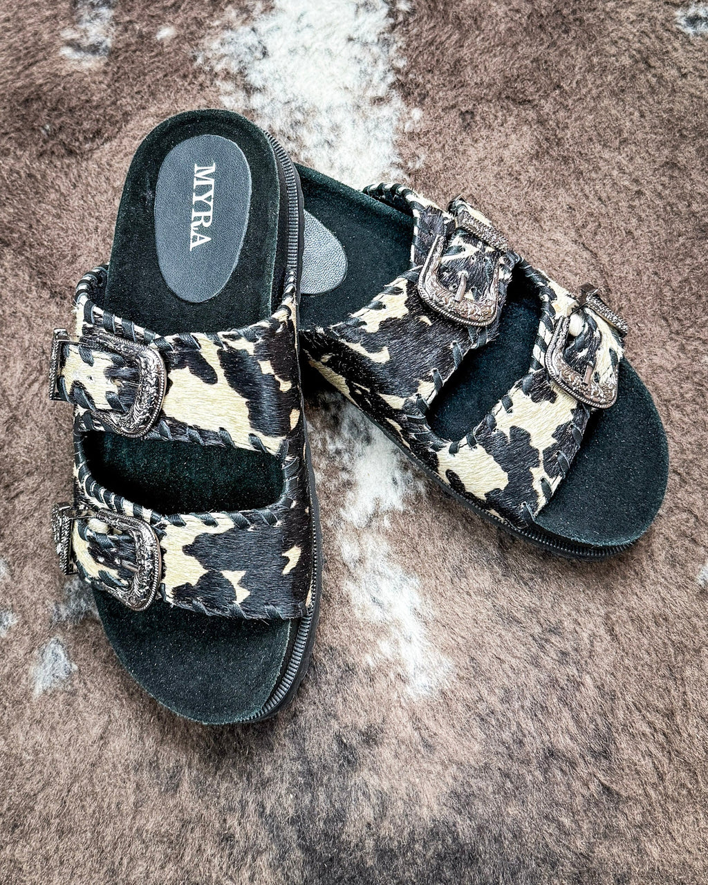 Coyote Crest Western Hand-Tooled Sandals by Myra Bag