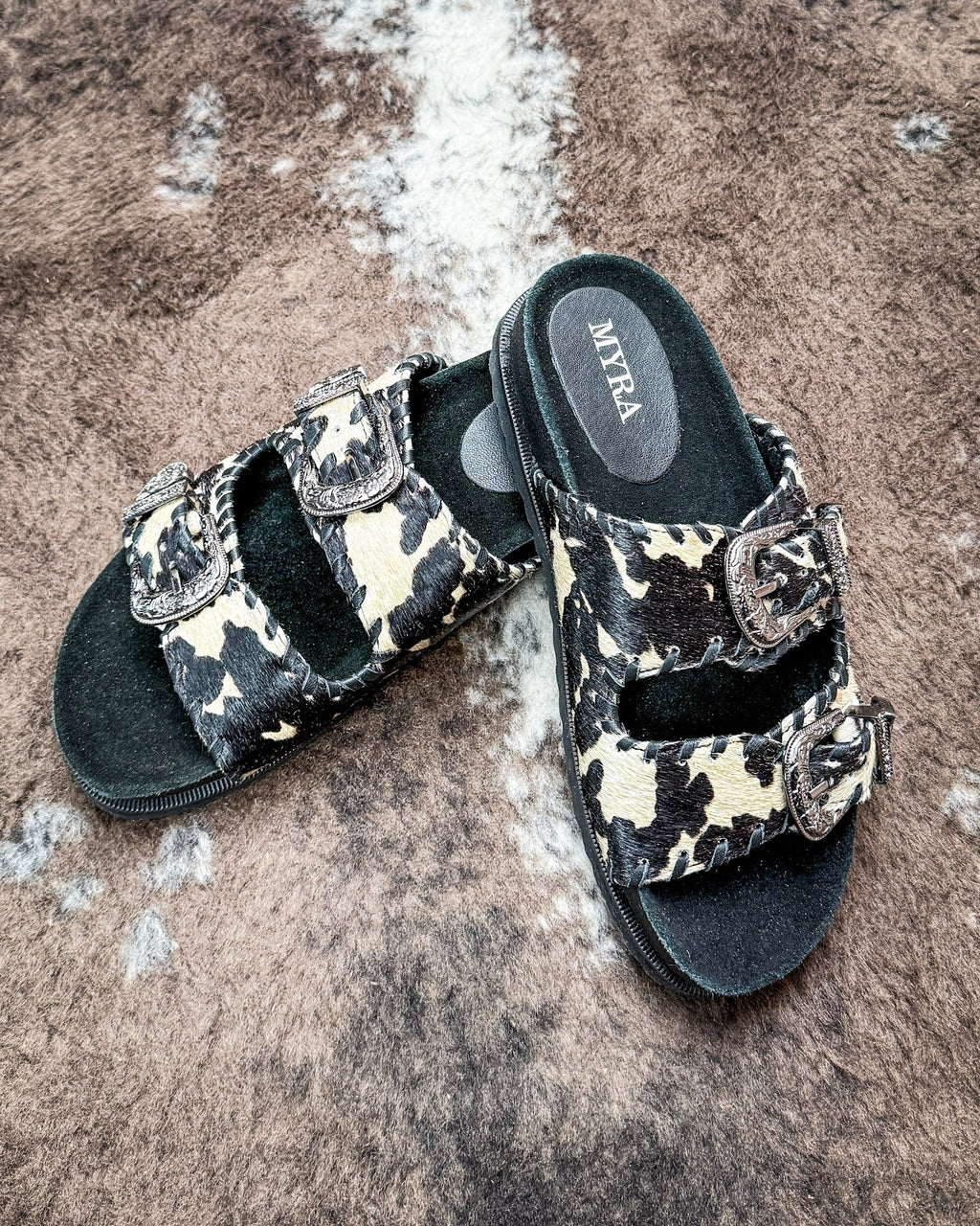 Coyote Crest Western Hand-Tooled Sandals by Myra Bag