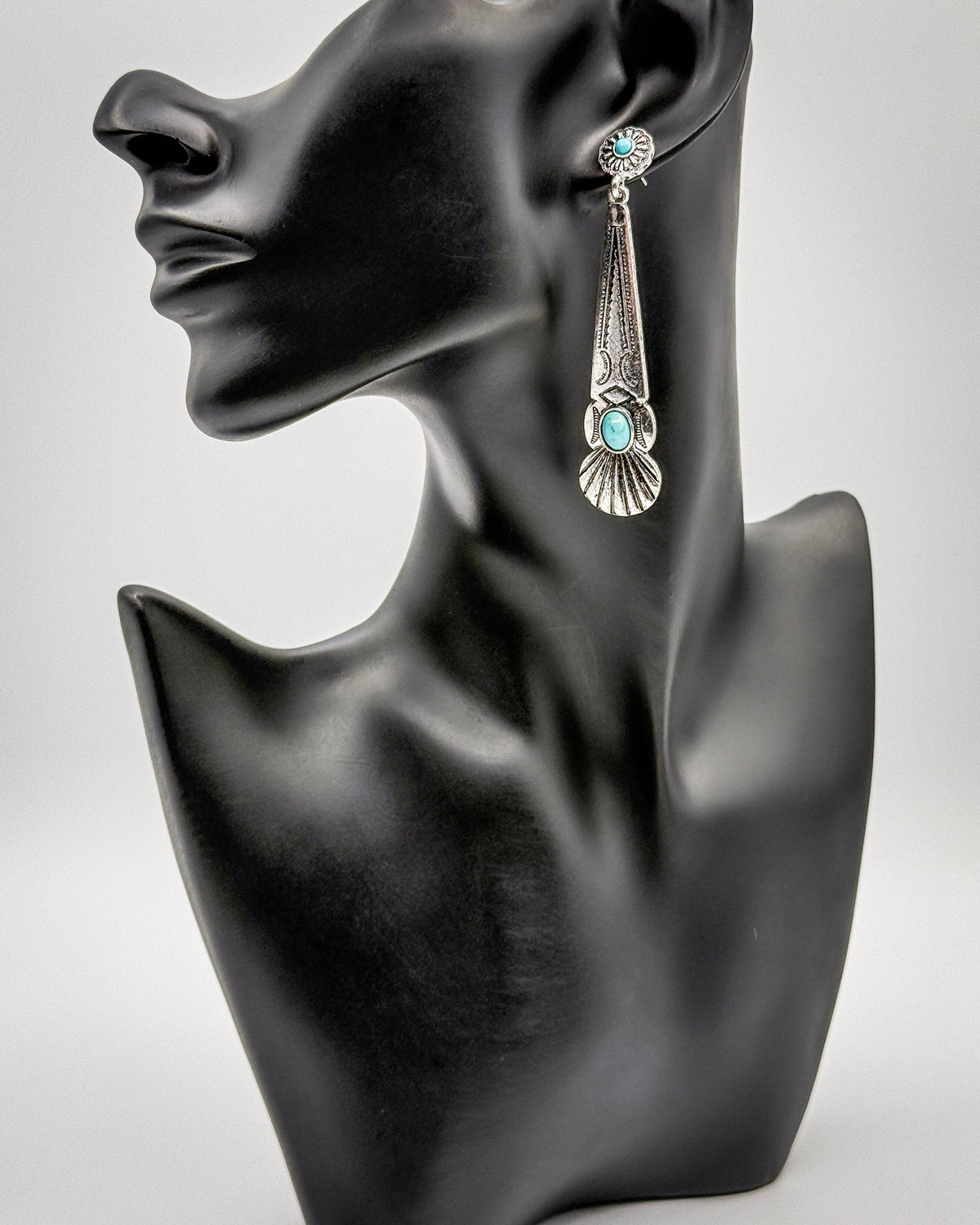 Calista Aqua Stone Fashion Dangle Earrings