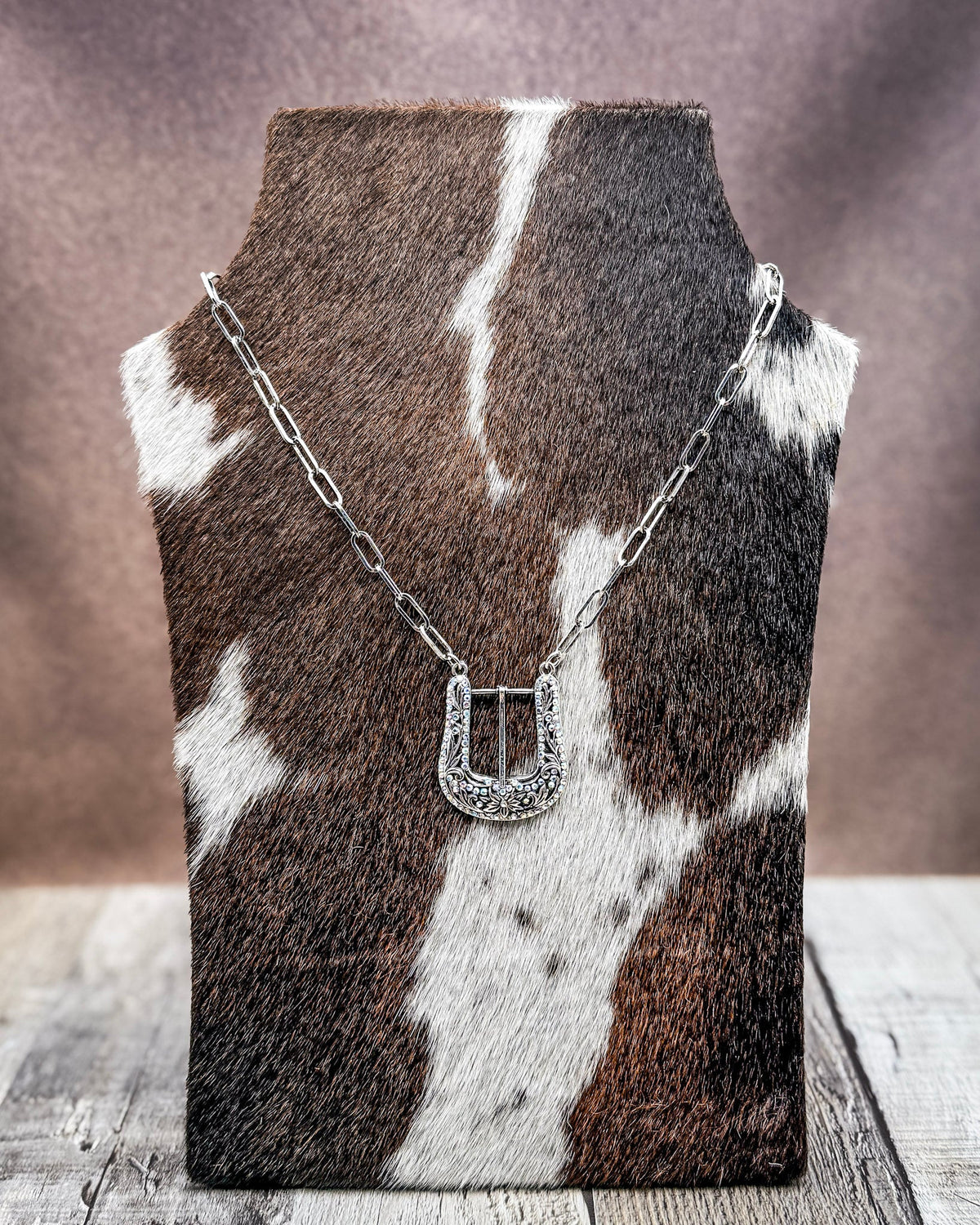 Avery Rhinestone Buckle Fashion Necklace