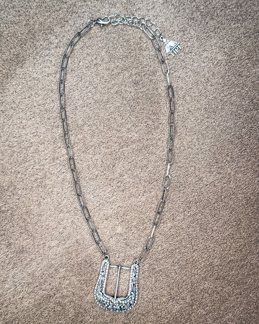 Avery Rhinestone Buckle Fashion Necklace