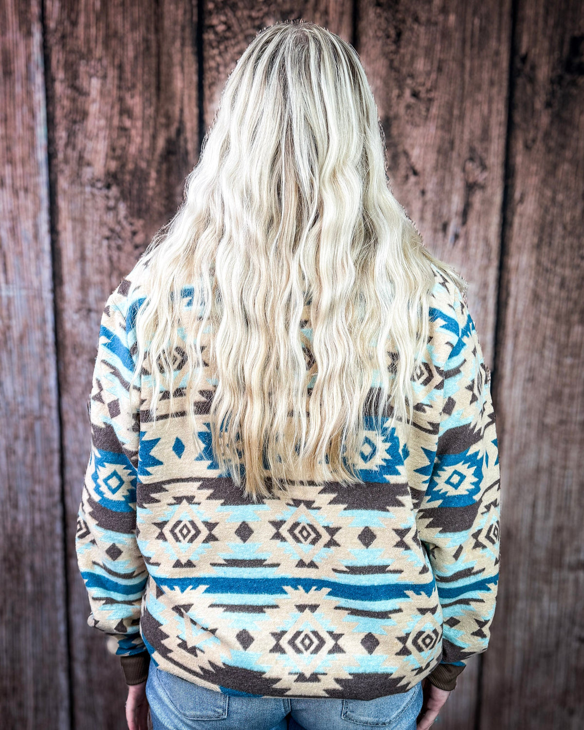 Briarwood Aztec Pullover Hoodie in Sand