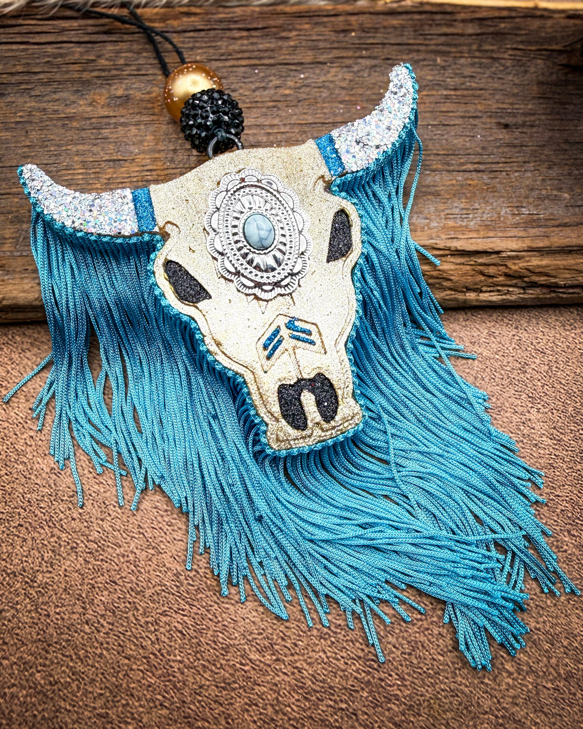 Harvest Glow Bull Skull Car Freshie in Pumpkin Apple Butter