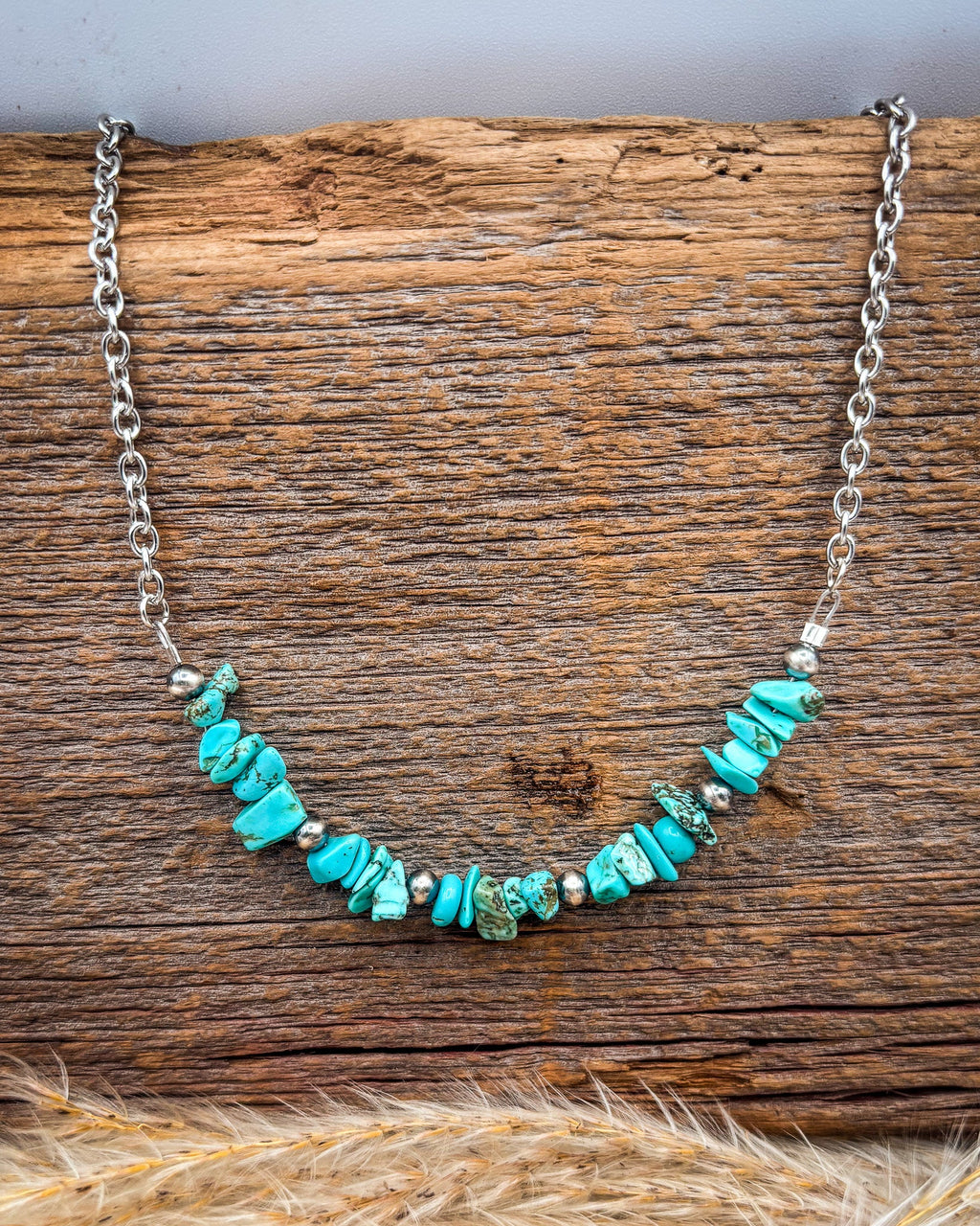 Cibolo Turquoise Chip Chain Necklace
