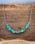 Cibolo Turquoise Chip Chain Necklace