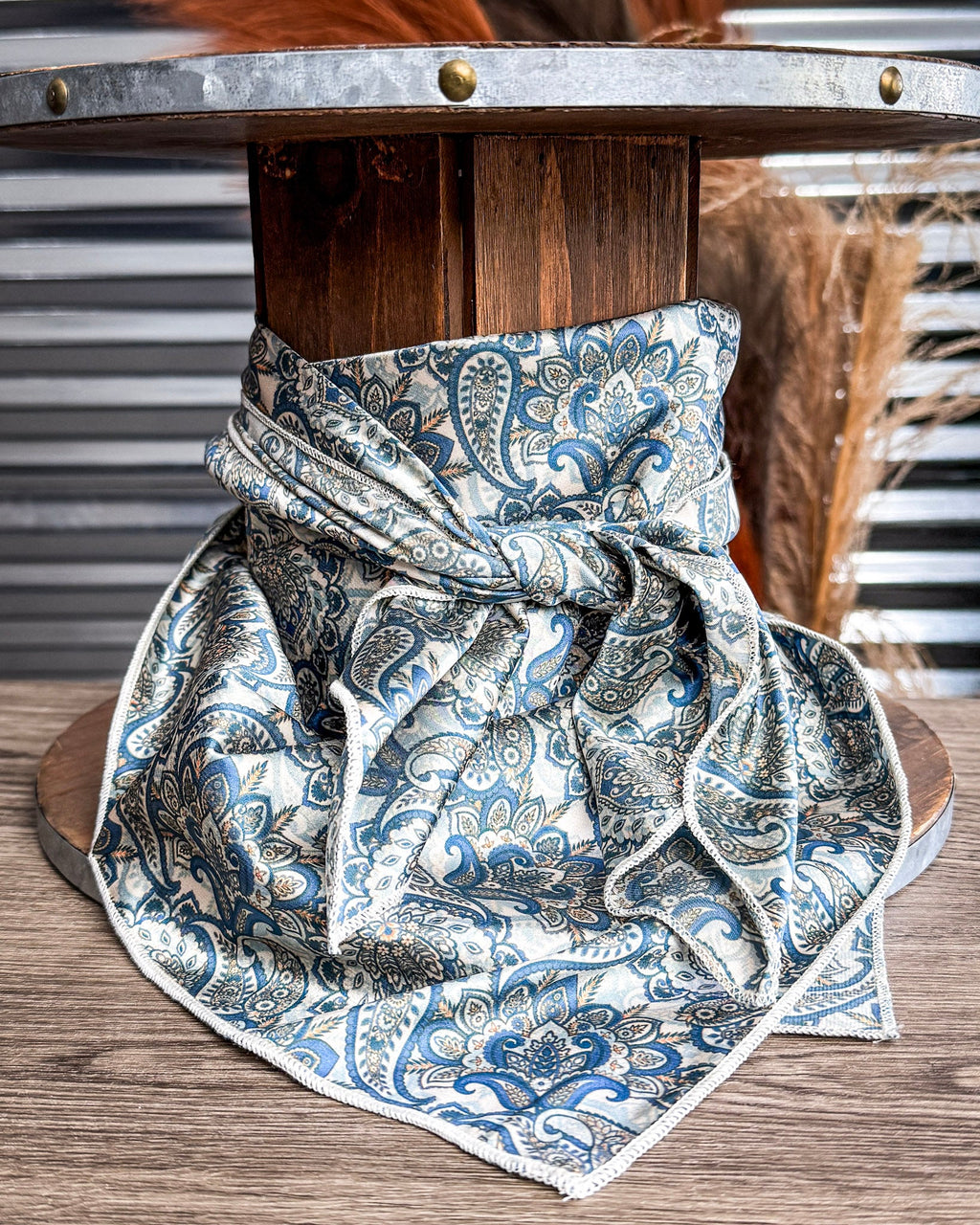Dusty Denim Paisley Wild Rag