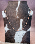 Copper Arrow Solid Copper Torpedo Bead Necklace