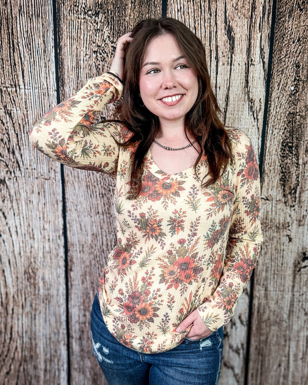 Dust & Daisies Long Sleeve Top by Sterling Kreek