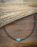 Center Stage Golden Hills Turquoise & Sterling Silver Pearl Necklace