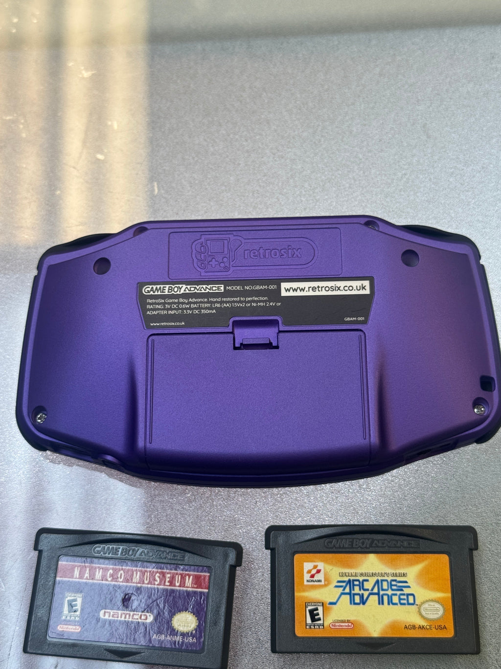 Gameboy Advance Purple with Games IPS Screen Upgrade (Nintendo Gameboy Advance, Vintage Video Games) **TESTED WORKING**