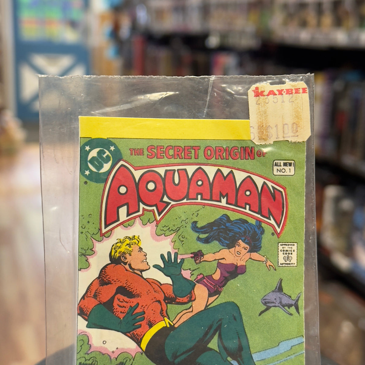 Aquaman Secret Origin Comic Book Candy (Vintage DC Comics, Leaf) Sealed