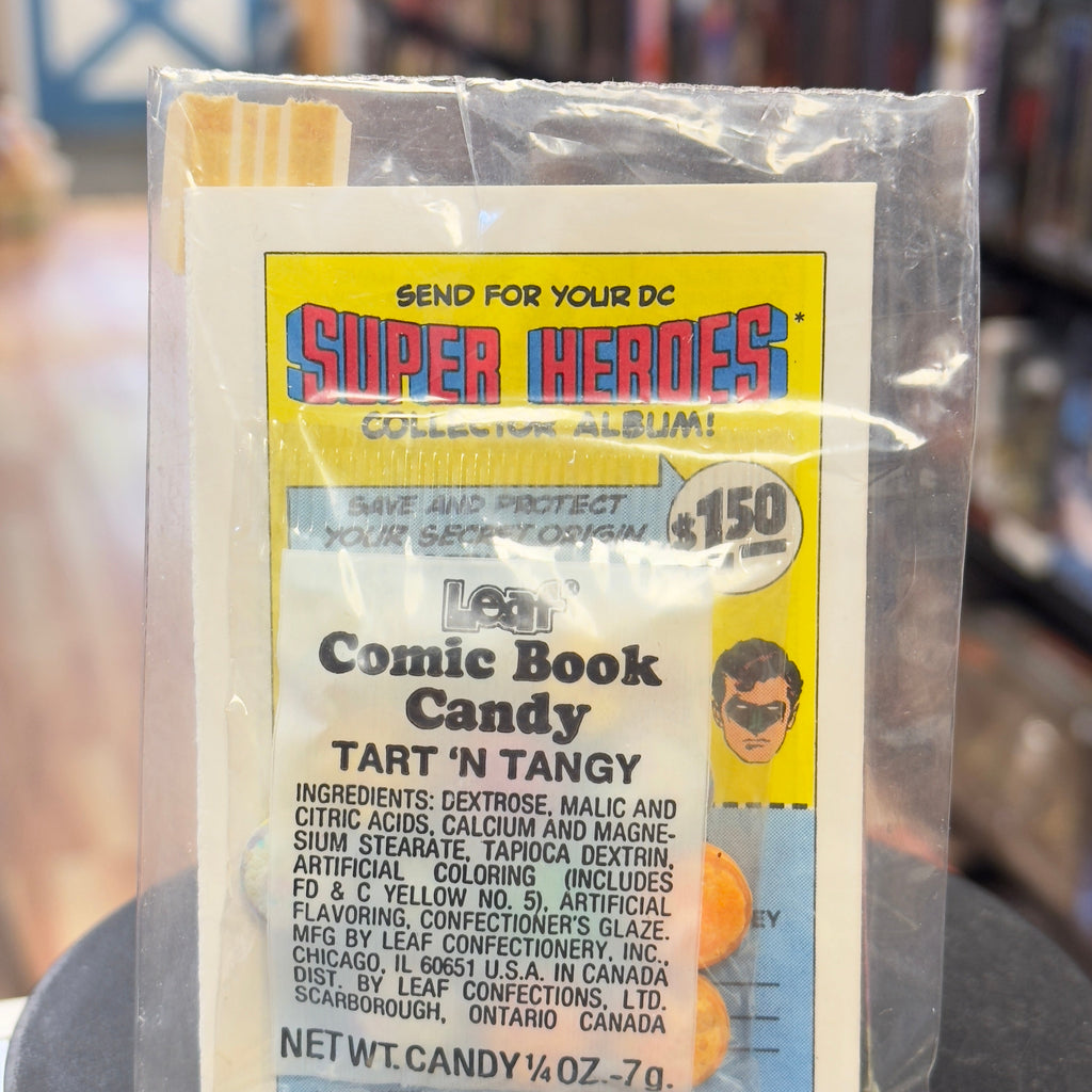 Aquaman Secret Origin Comic Book Candy (Vintage DC Comics, Leaf) Sealed