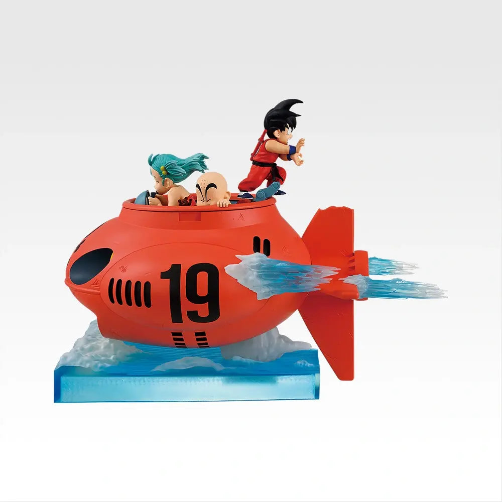 Ichiban Kuji Dragon Ball EX Showdown! Red Ribbon Army - D Prize Son Goku Bulma & Krillin Submarine Figure