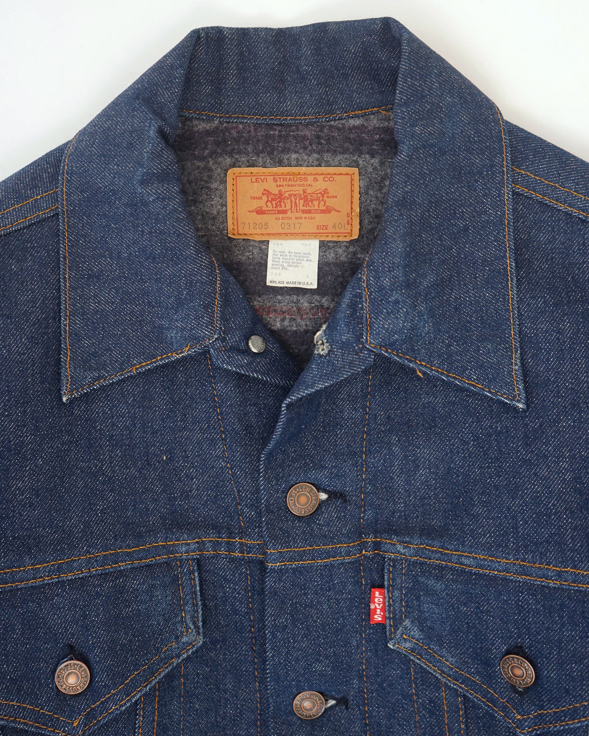 71205 Blanket Lined Denim Jacket
