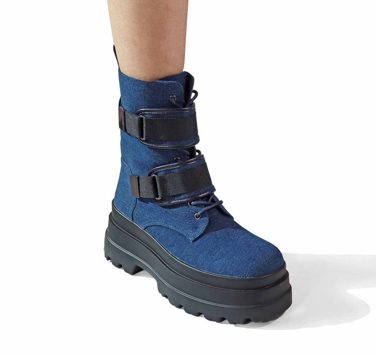 Women's Combat Boots Chunky Platform Ankle Bootie