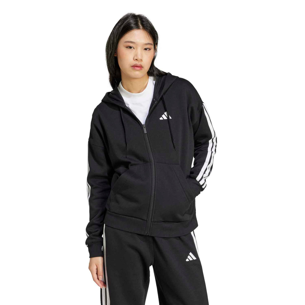 Essentials 3-Stripe FZ Hoody - Womens