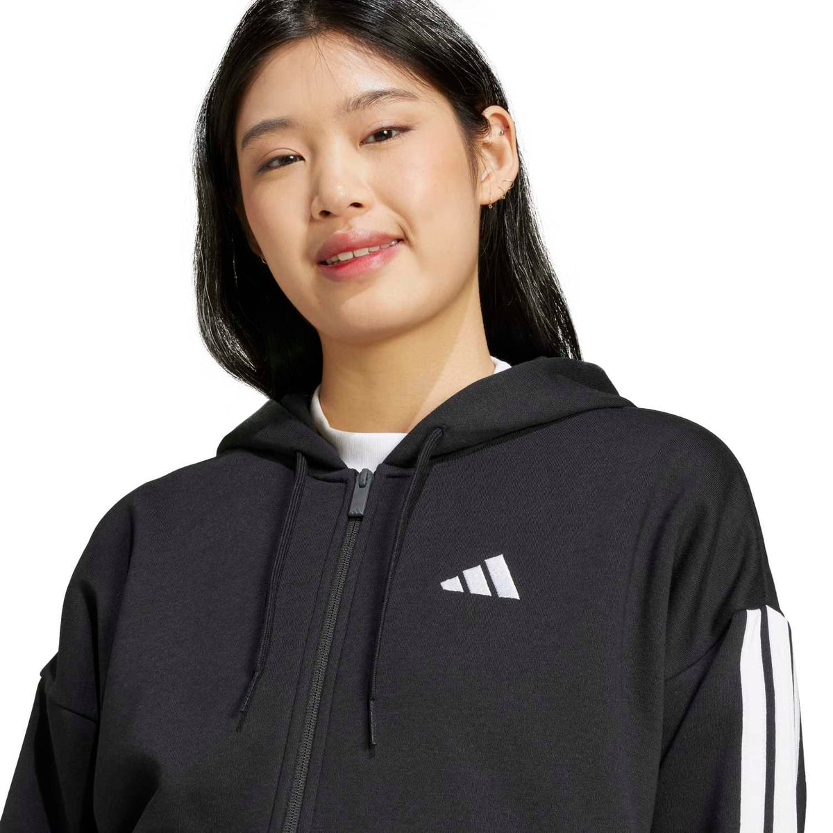 Essentials 3-Stripe FZ Hoody - Womens