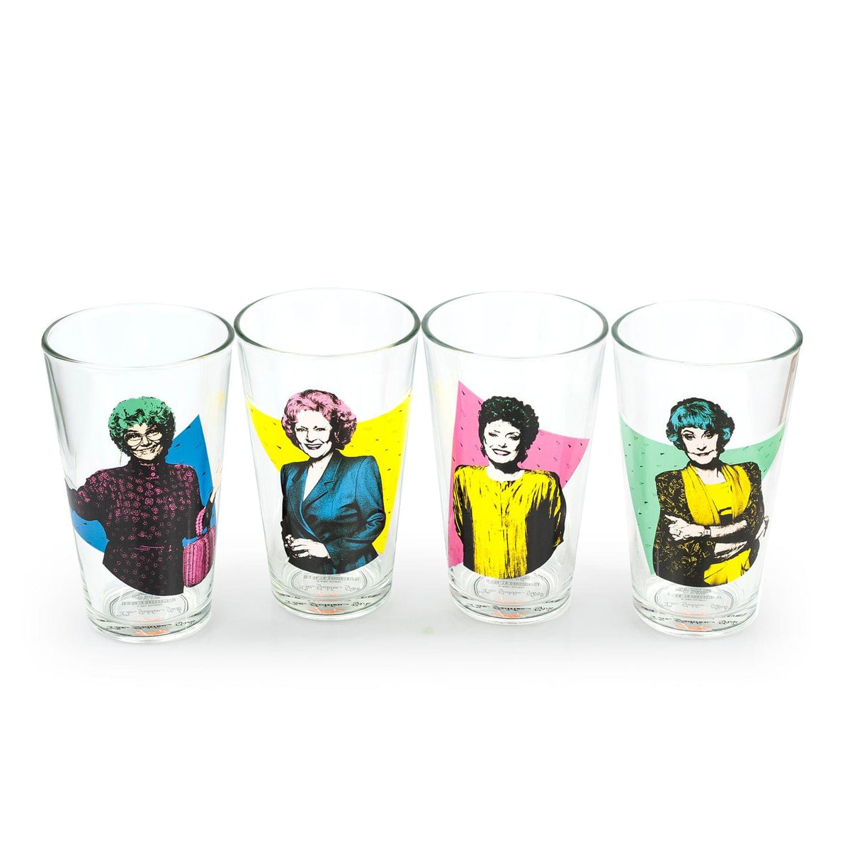 The Golden Girls Collectibles | Golden Girls Pint Glasses Set of 4 | 16 oz