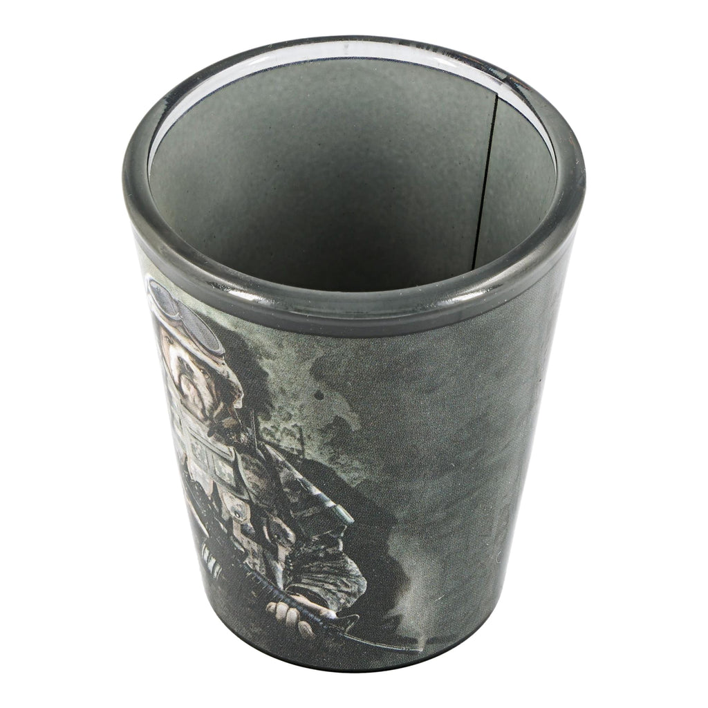 Combat Marine Dog 2oz Shot Glass