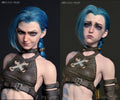 League of Legends Arcane: Jinx with 2 Head Variants 1/3 Scale Hyper Real