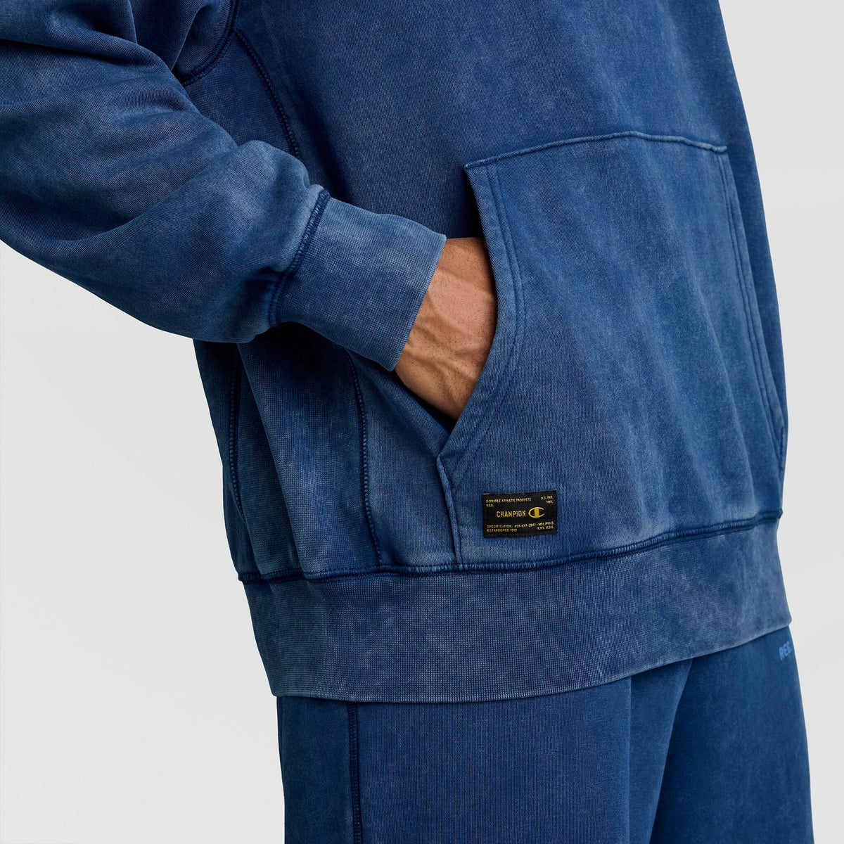 Mineral Wash Pullover Hoodie, C Patch Logo