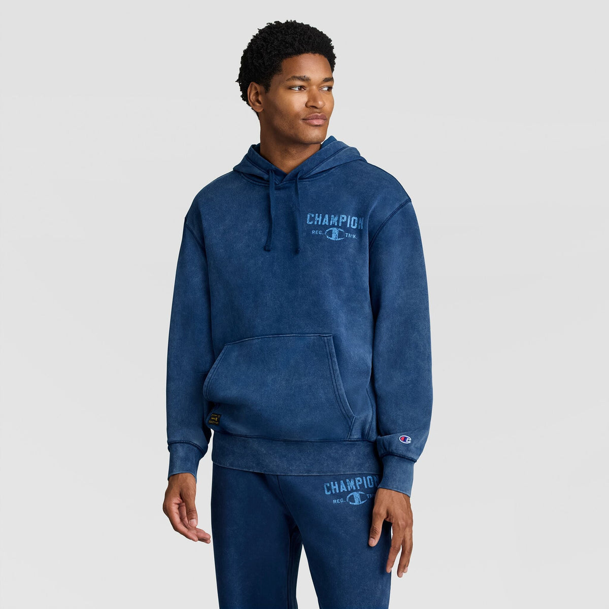 Mineral Wash Pullover Hoodie, C Patch Logo