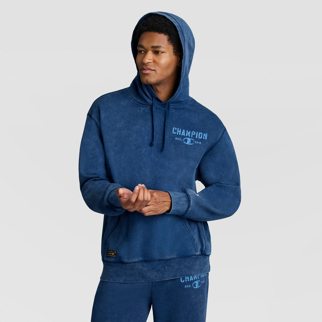 Mineral Wash Pullover Hoodie, C Patch Logo
