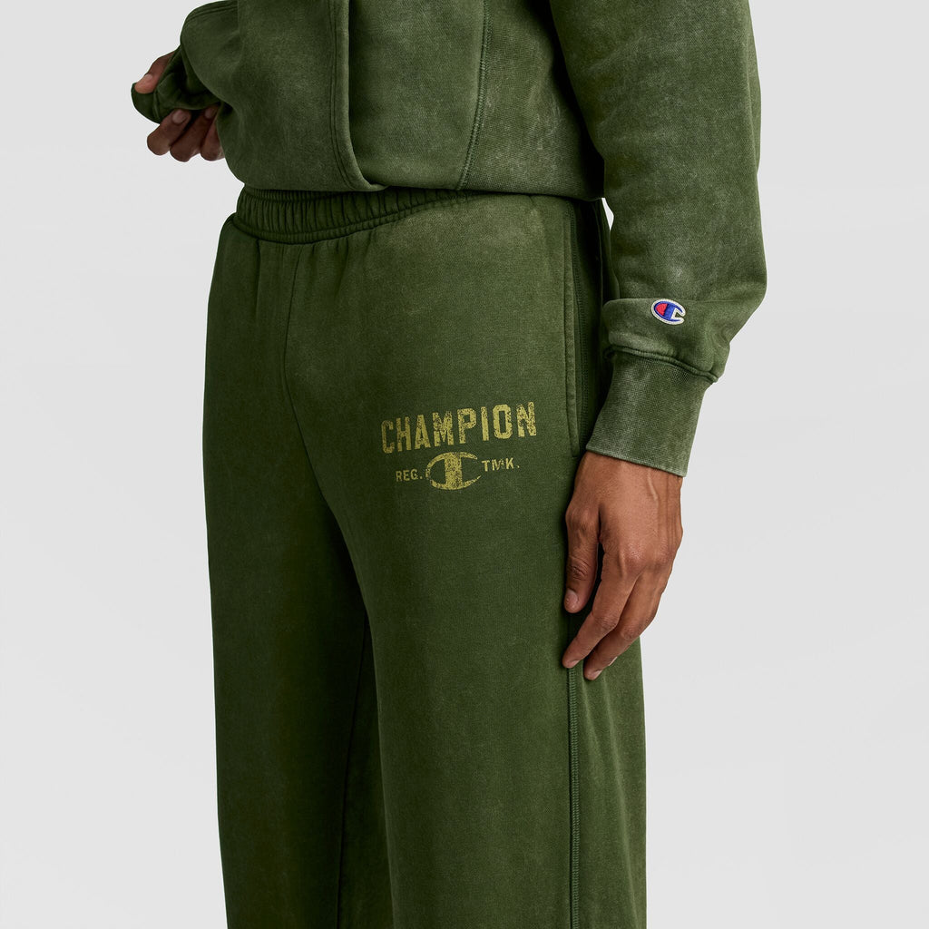 Mineral Wash Open Hem Pants