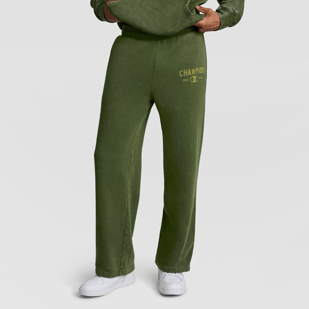 Mineral Wash Open Hem Pants